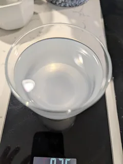 A Thriviom tablet part-way through dissolving